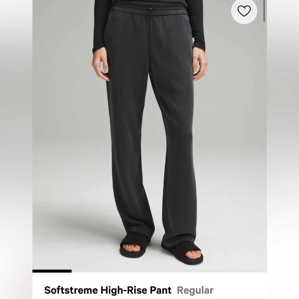 (Like new) Lululemon softstreme high-rise pant (black, regular length, size 2)